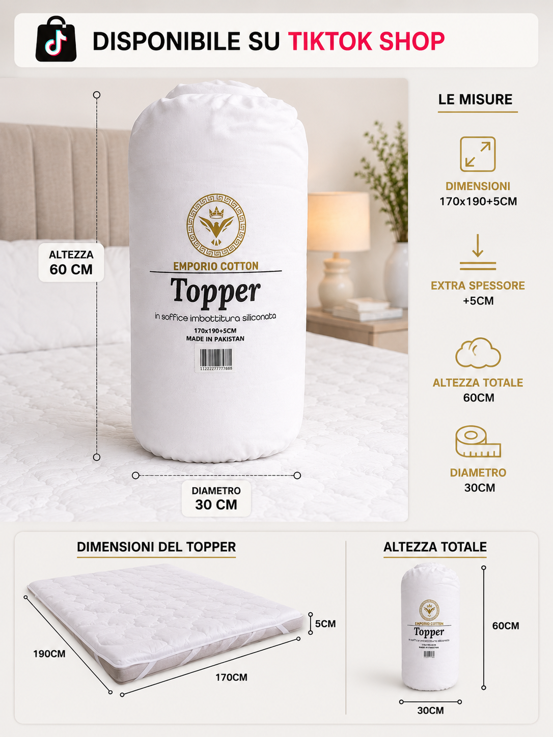 Topper matrimoniale