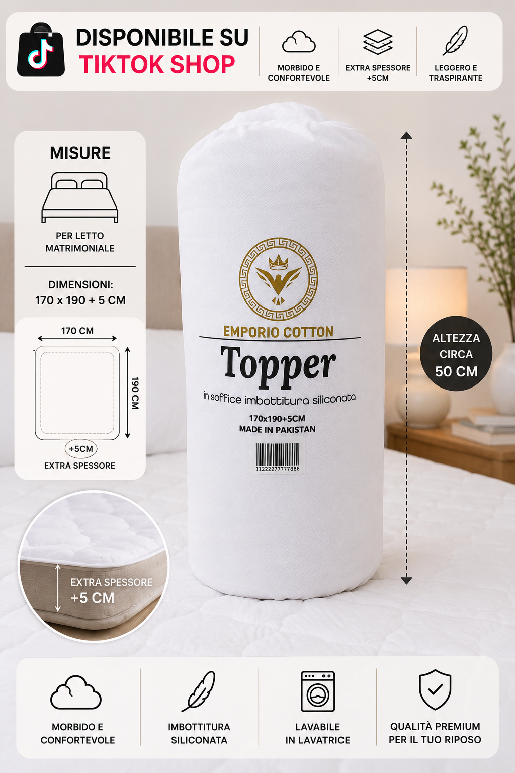 Topper matrimoniale